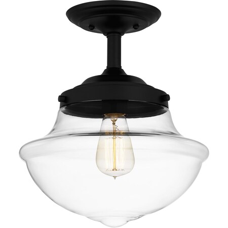 Quoizel Wrede 1-Light Matte Black Semi-Flush Mount QSF5591MBK